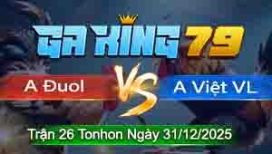 Trận 26 Đá Giải Tonhon 31/12/2025
