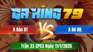 Trận 33 CPC3 Ngày 11/01/2026 - 2 con bõ miệng huề