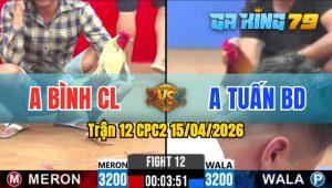 Trận 12 CPC2 15/04/2026 - Gà Điều Anh Tuấn BD Đá Cựa Quá Hiểm Hóc